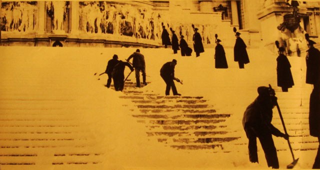 1965 Vittoriale Neve a Roma 9 febbraio